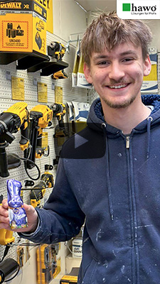 Ein Kunde Kunde hat seinen Milka Hasen gefunden