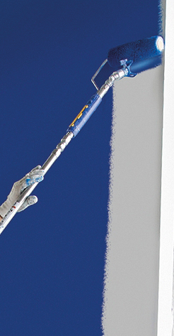 Farbe auf Wand aufbringen mit hawo JetRoller Click&Roll