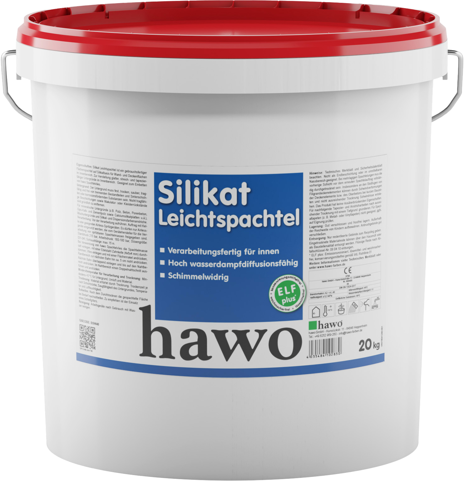 Gebinde hawo Silikat Leichtspachtel