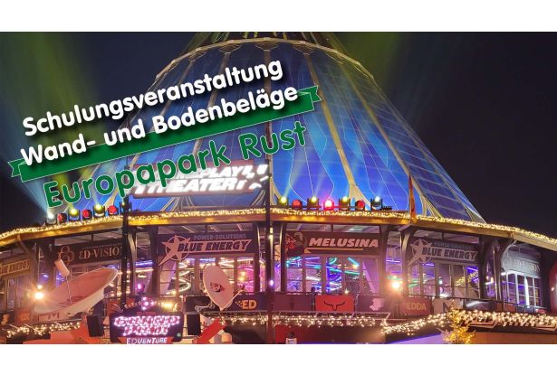 Schulungsveranstaltung Wand- und Bodenbeläge im Europapark Rust 2025 - Banner