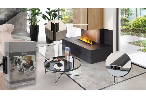 Metallprofile für Boden und Wand