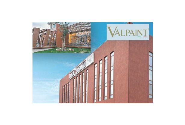 Fassade gestaltet mit Valpaint Klondike Corten