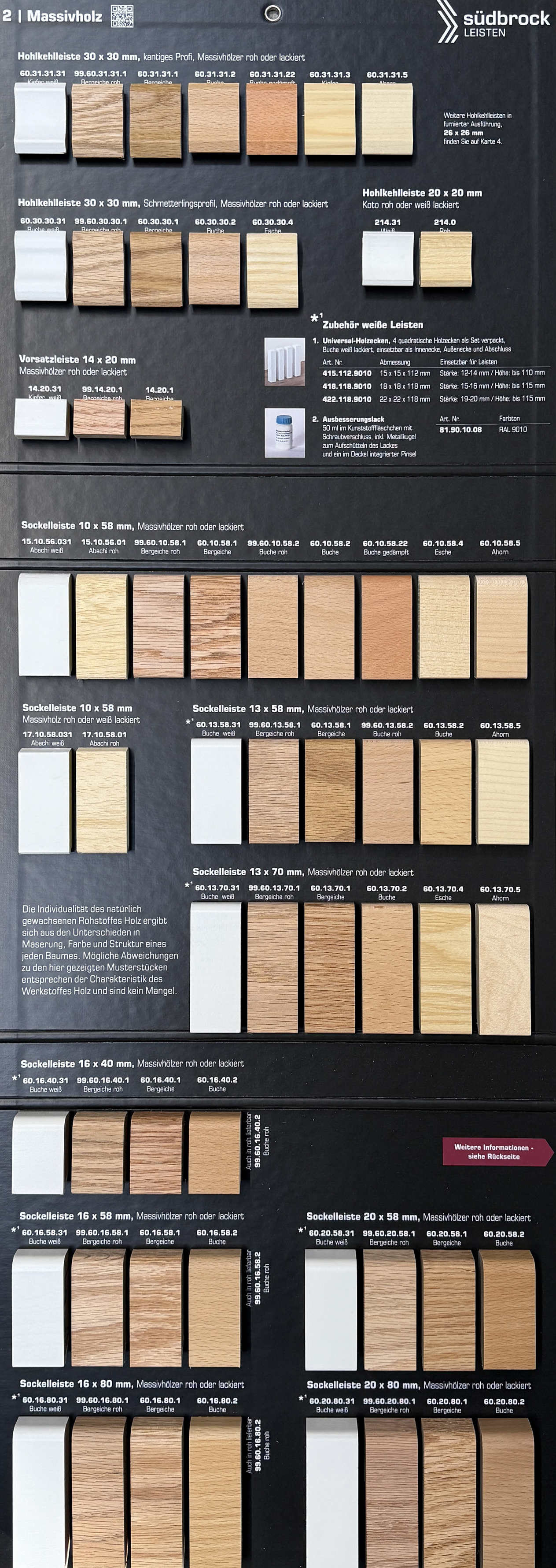 Südbrock Massivholzleisten-Übersicht 2