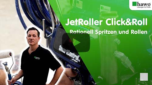 Titelbild zum YouTube-Video "JetRoller Click&Roll - Rationell Spritzen und Rollen"