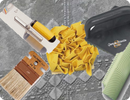 verschiedene Werkzeuge für creative Techniken